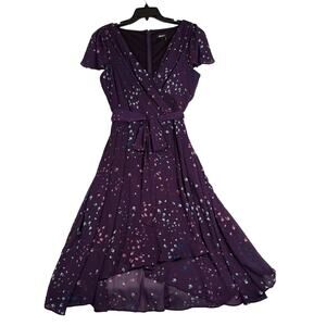 DKNY Plum chiffon Sz16 B42"W37"L48"